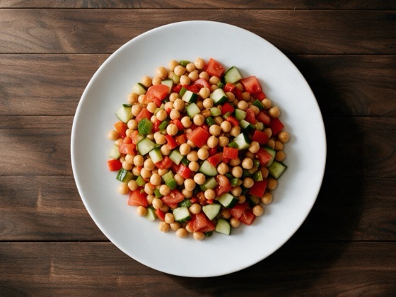 Ensalada de garbanzos con verduras