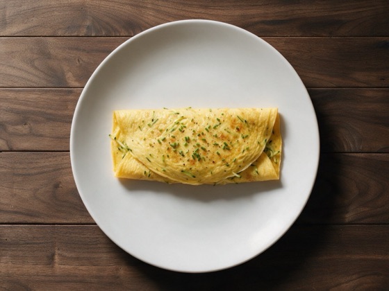 Tortilla francesa con calabacín rallado