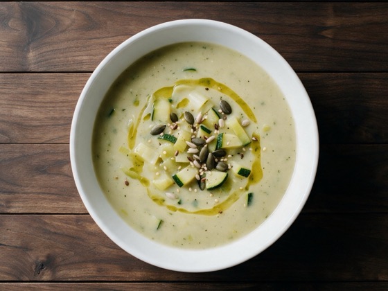 Crema de calabacín y puerro